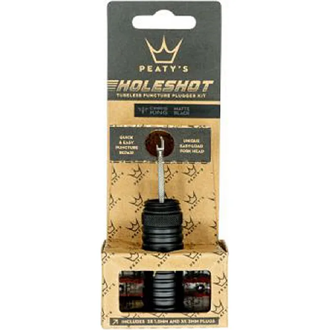 Ремкомплект для бескамерки Peaty's Holeshot Tubeless Puncture Plugger Kit, Black