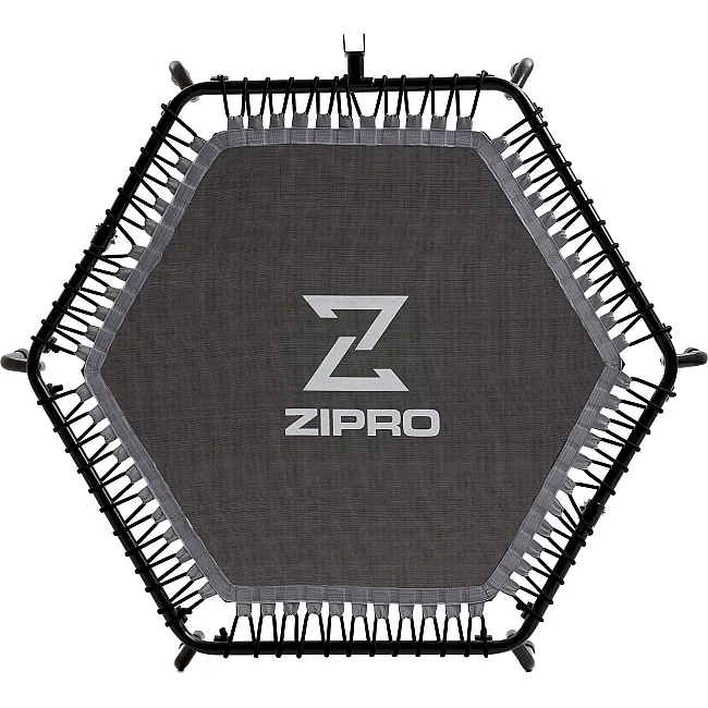 Батут для фитнеса Zipro Fitness с перилами 4,5 фута 130 см черный
