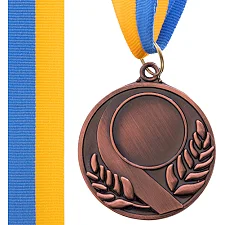 Заготовка медали спортивной с лентой SP-SPORT SKILL C-4845 ø5см (Бронзовый)