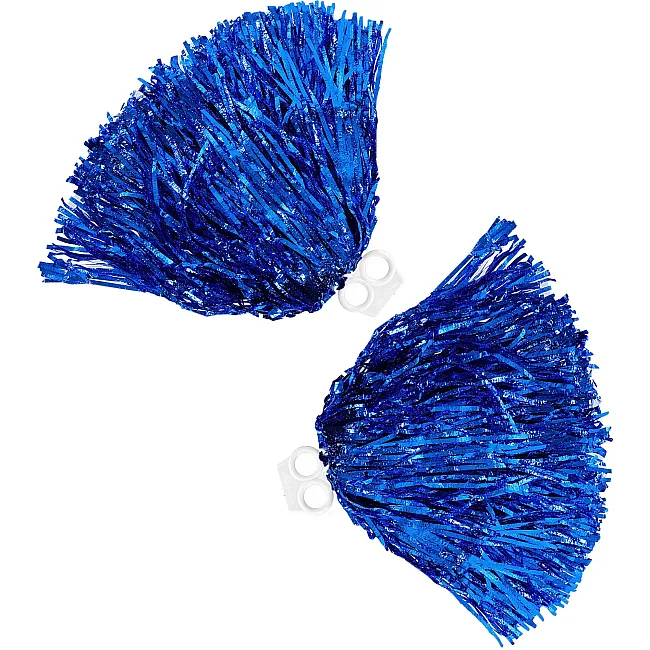 Помпоны матовые для танцев с захватами-кольцами SP-SPORT Pom-Poms C-0833 2шт (Синий)