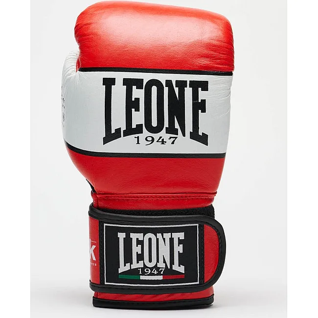 Боксерские перчатки Leone GN047 SHOCK Red (бинты 4 м. в комплекте)