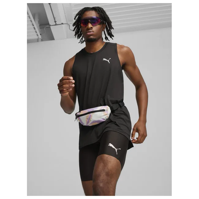 Сумка PUMA PR Classic Waist Bag 0,8L черный, белый, фиолетовый, оранжевый 23x6x9,5 см