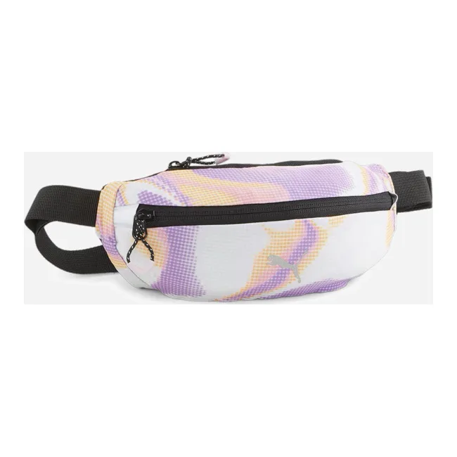 Сумка PUMA PR Classic Waist Bag 0,8L черный, белый, фиолетовый, оранжевый 23x6x9,5 см