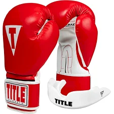 Боксерские перчатки TITLE Classic Pro Style 3.0 Red/White (капа в комплекте)