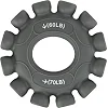 Кистевой эспандер кольцо с двойной нагрузкой JELLO FI-0650 1шт ø7.5 нагрузка 20LB-70LB (Серый)