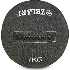 М'яч набивний медичний для кросфіту в кевларовій оболонці WALL BALL ZELART FI-7224-7 7кг