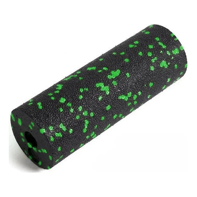 Набір для масажу та йоги PowerPlay PP_4091 EPP (2 м'ячики + валик масажер 15*5,3 см.) Green + резинка 5.5 кг.