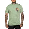 Футболка мужская AFFLICTION Dakota Fire Reversible Tee Oil Green Lava Wash
