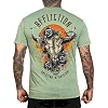 Футболка мужская AFFLICTION Dakota Fire Reversible Tee Oil Green Lava Wash