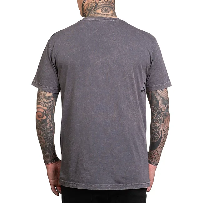 Футболка мужская AFFLICTION River Styx Charcoal Lava Wash