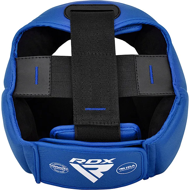 Шлем для бокса RDX с лицензией IBA Approved For Amateur Competition Blue