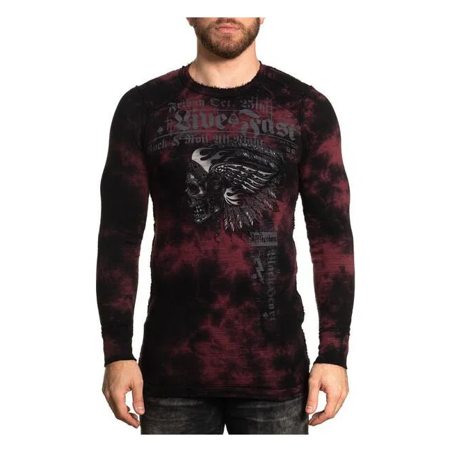 Термалка AFFLICTION Wind Speed Burgundy Crystal Black