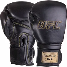 Боксерские перчатки кожаные UFC PRO Prem Hook & Loop UHK-75051 18 унций