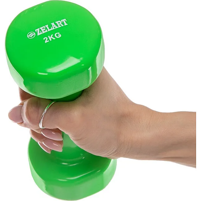 Гантели для фитнеса виниловые ZELART Beauty TA-5225-2 (Фиолетовый)