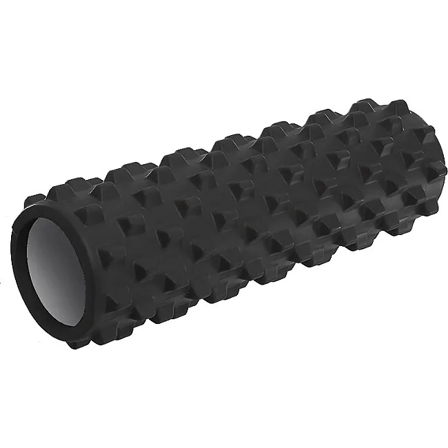 Роллер массажный цилиндр (ролик мфр) 45см Bubble Roller SP-SPORT FI-6672 (Черный)