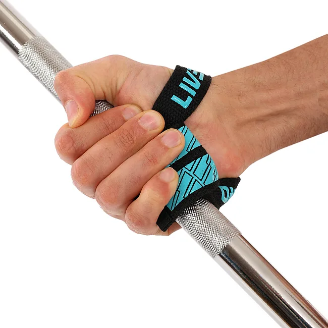 Лямки для тяги WRIST WRAPS LiveUp LP8723 2шт (Синій-чорний)