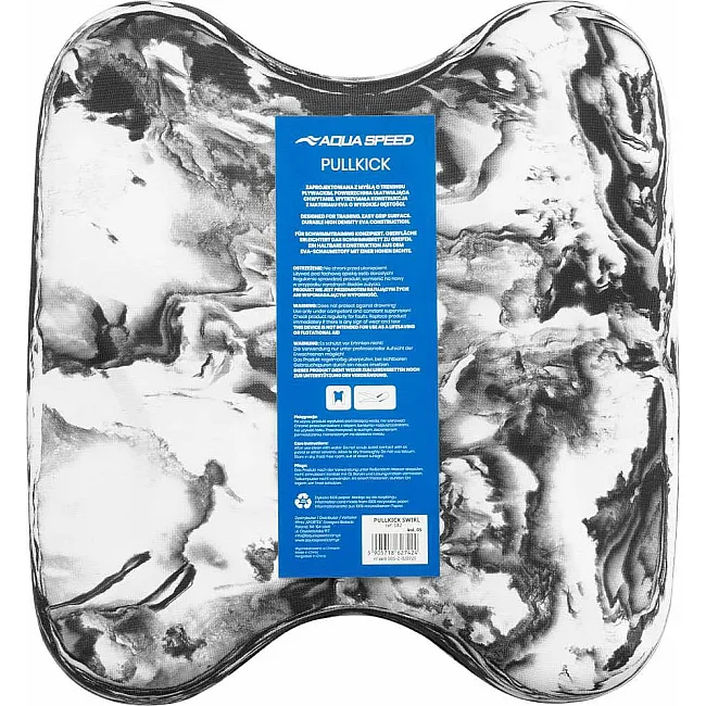 Доска для плавания Aqua Speed PULLKICK SWIRL 62742 черный, белый One Size