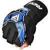 Тренувальні рукавиці RDX GRAPPLING GLOVES NEW AURA F17 чорний, синій