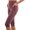 Лосины леггинсы спортивные женские короткие (3/4) LINGO LD-L3012 (Бордовый)