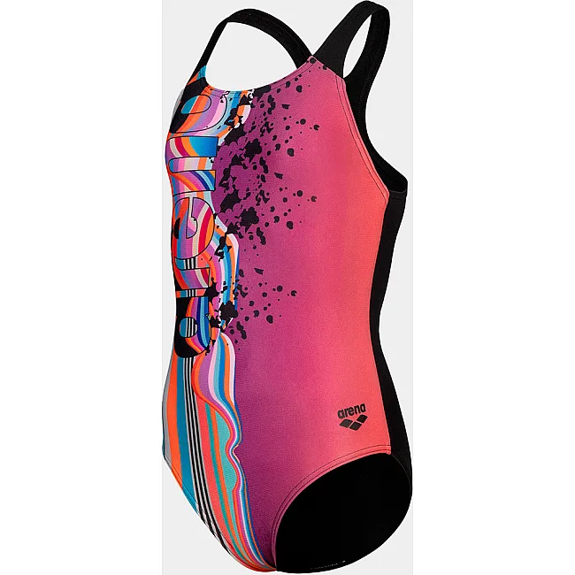 Купальник для девочек Arena PALETTE SWIMSUIT SWIM PRO BACK розовый, черный, мультицвет