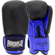 Боксерские перчатки PowerPlay 3004 Classic Черно-Синие