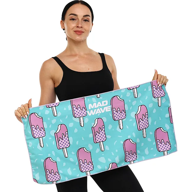 Спортивное полотенце
 из микрофибры MADWAVE
 ICE CREAM M076303100W 80х40см (Бирюзовый)