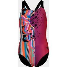 Купальник для девочек Arena PALETTE SWIMSUIT SWIM PRO BACK розовый, черный, мультицвет