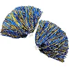 Помпони матові для танців із захватами-кільцями SP-SPORT Pom-Poms C-0838 2шт (Золотий-синій)