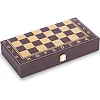Шахматы шашки нарды 3 в 1 набор настольных игр доска из экокожи ZOOCEN L3008
 30x30см