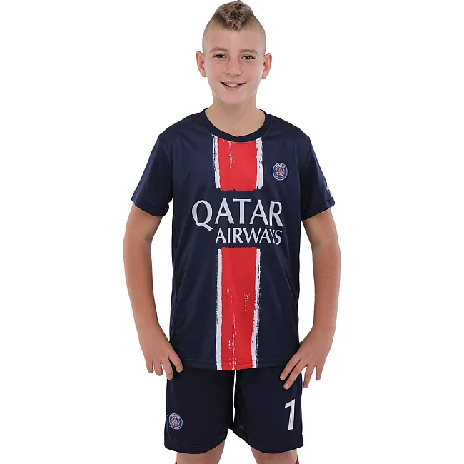 Футбольна форма дитяча із символікою клубу
 PSG MBAPPE 10 домашня 2024 SP-SPORT

 CO-3676 105-160

см (Синьо-червоний)