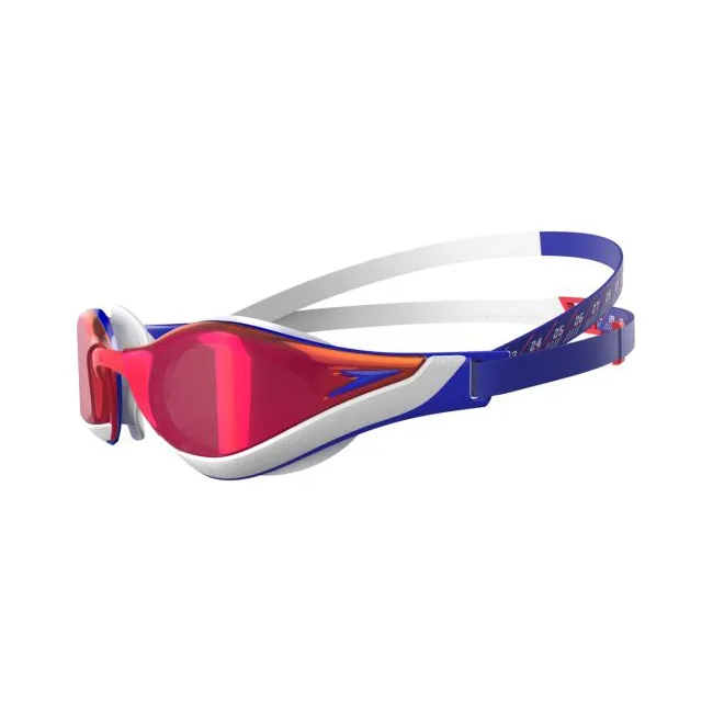 Очки для плавания Speedo FASTSKIN PURE FOCUS GOG MIR AU красные, белые, синие OSFM
