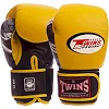 Перчатки для бокса кожаные TWINS CLASSIC 0269 10-16унций (Желтый-черный)