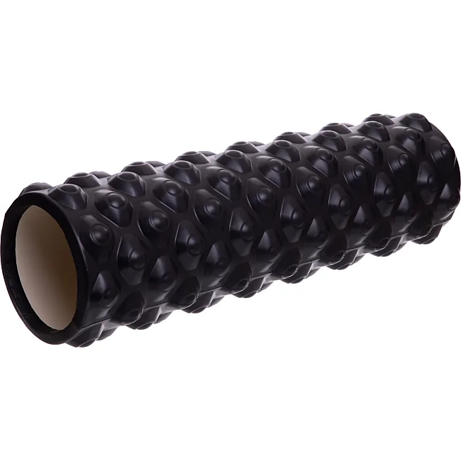 Роллер массажный цилиндр (ролик мфр) 45см Bubble Roller SP-SPORT FI-6672-BUBBLE (Черный)