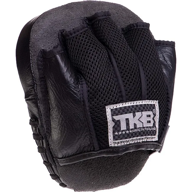 Мини-лапа боксерская изогнутая тренировочная кожа TOP KING Light Weight TKFML 18x15x4см 2штуки (Синий)