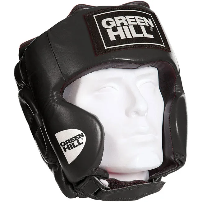 Боксерский шлем тренировочный Green Hill Club (Черный)