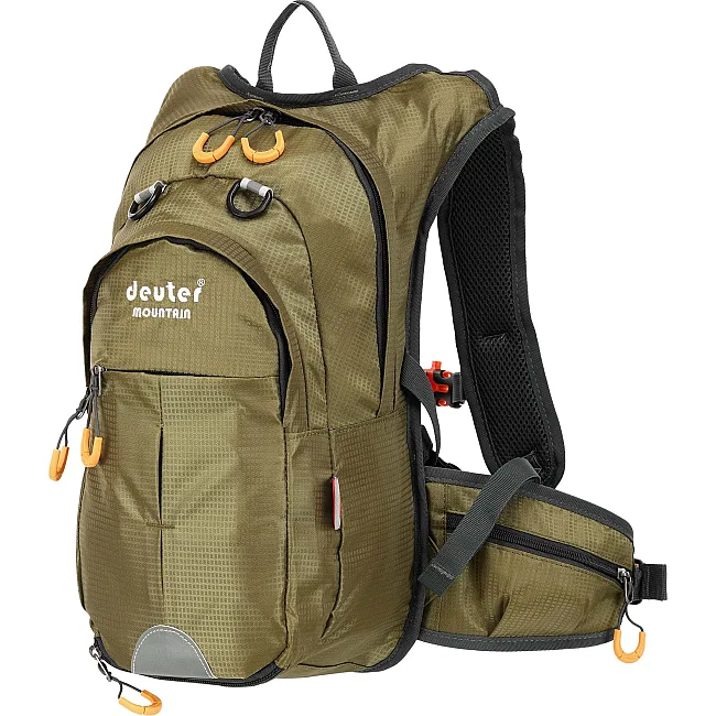 Велорюкзак спортивний з твердою спинкою DEUTER 803 10л (Оливковий)