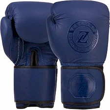 Перчатки для бокса кожаные ZELART VL-3074 8-14унций (Синий)