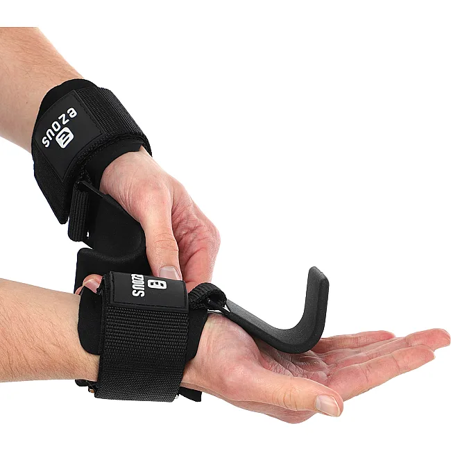 Крюки для тяги и подтягивания
 на запястья WEIGHTLIFTING HOOK EZOUS B-13 2шт