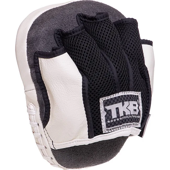 Мини-лапа боксерская изогнутая тренировочная кожа TOP KING Light Weight TKFML 18x15x4см 2штуки (Синий)