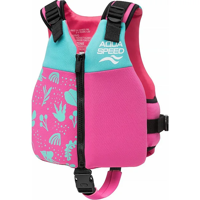 Жилет для плавания Aqua Speed Safe Splash 61123 бирюзовый, розовый