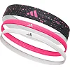 Повязки на голову женские Adidas Hairbands (Graphic) 3pk белый, розовый, черный