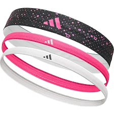 Повязки на голову женские Adidas Hairbands (Graphic) 3pk белый, розовый, черный