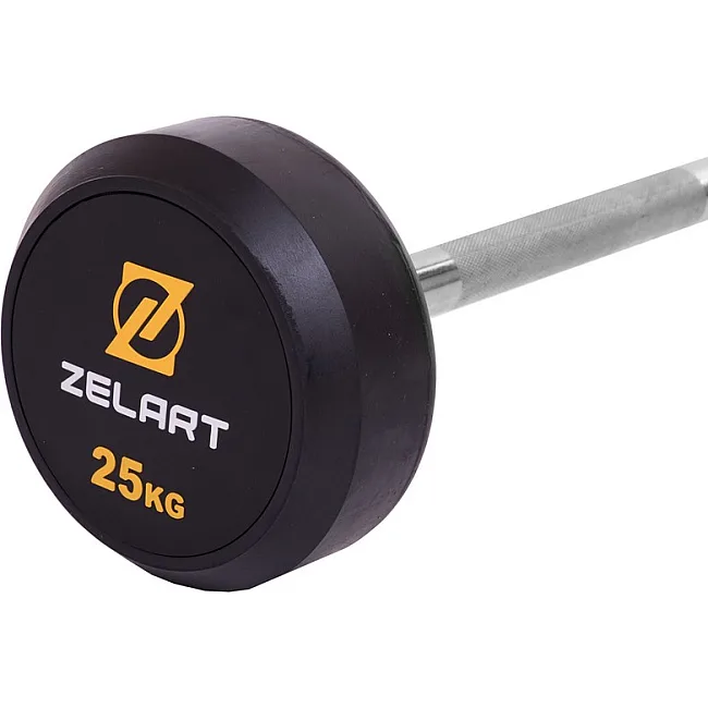 Штанга неразборная с фиксированным весом прямая
 ZELART

 TA-2685-25 длина-95см 25кг