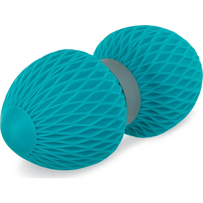 Мяч массажный двойной для МФР и самомассажа Duoball SP-SPORT FI-0727 ø6,5см (Бирюзовый)