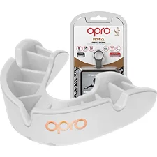 Боксерская капа OPRO Bronze взрослая (возраст 11+) White