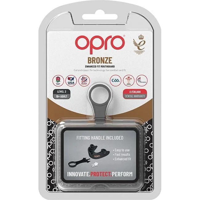 Боксерская капа OPRO Bronze взрослая (возраст 11+) White