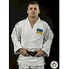 Кимоно для дзюдо Adidas Champion 2 с лицензией IJF (белый/сине-желтые полосы, J-IJF-SMU)