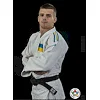 Кимоно для дзюдо Adidas Champion 2 с лицензией IJF (белый/сине-желтые полосы, J-IJF-SMU)