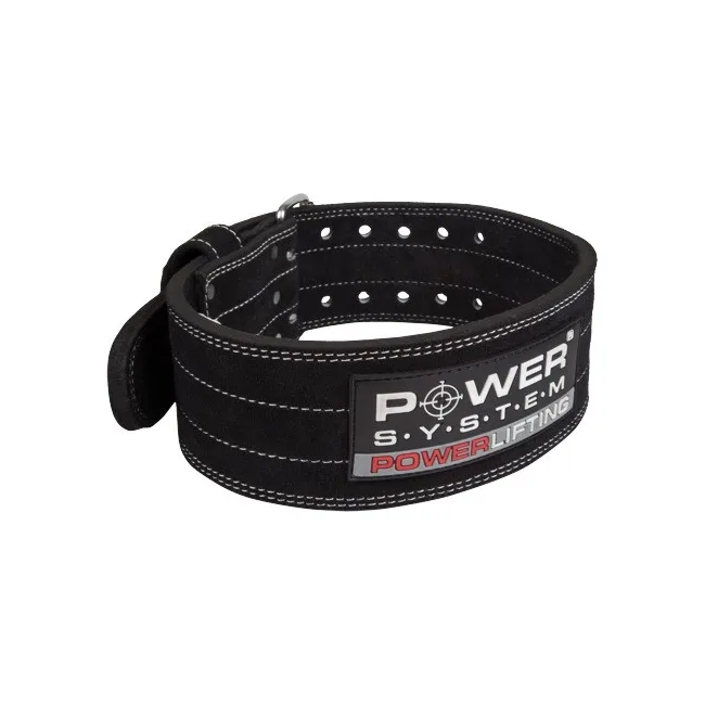 Пояс для пауерліфтингу POWER SYSTEM PS-3800 шкіряний Black