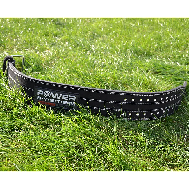 Пояс для пауерліфтингу POWER SYSTEM PS-3800 шкіряний Black